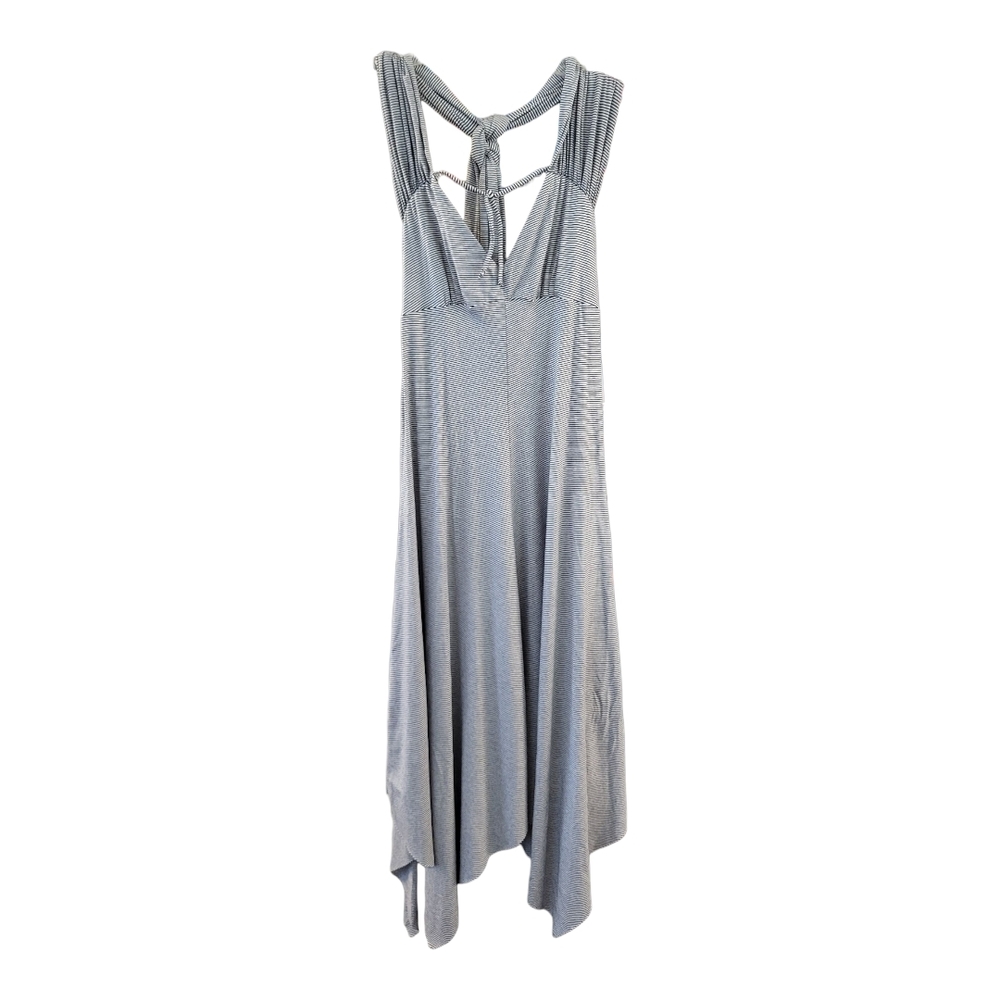 NWT Butter by Nadia Blue & White Striped Wrap Convertible Jersey Dress-One Size